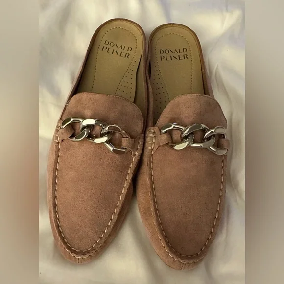 Donald Pliner Bless Leather Mule Mauve Metalic size 9 NEW IN BOX - Picture 4 of 9